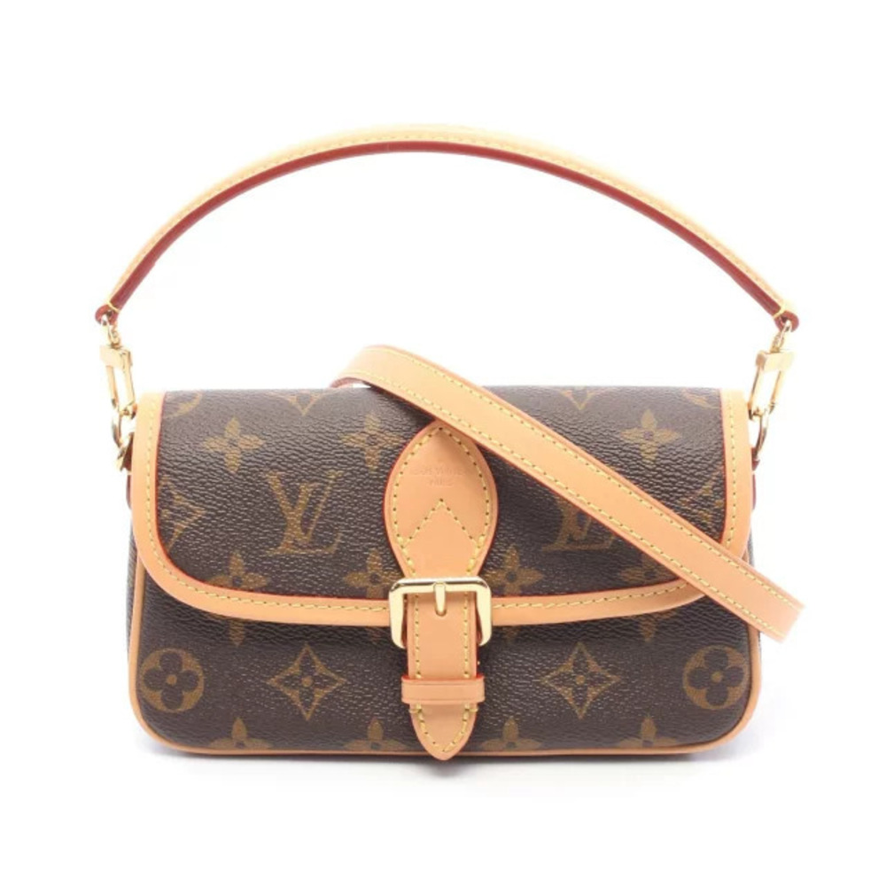 Louis Vuitton Diane handbag canvas leather Monogram brown